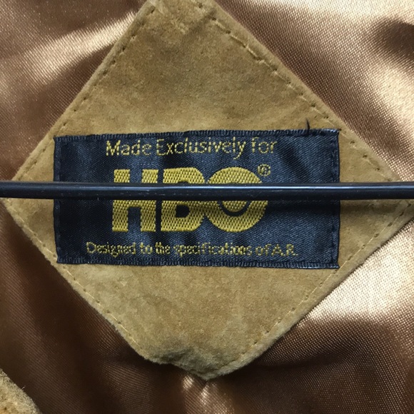 HBO Carnivale Rare Crew Jacket Suede Brown with shimmering copper lining! - Picture 2 of 3